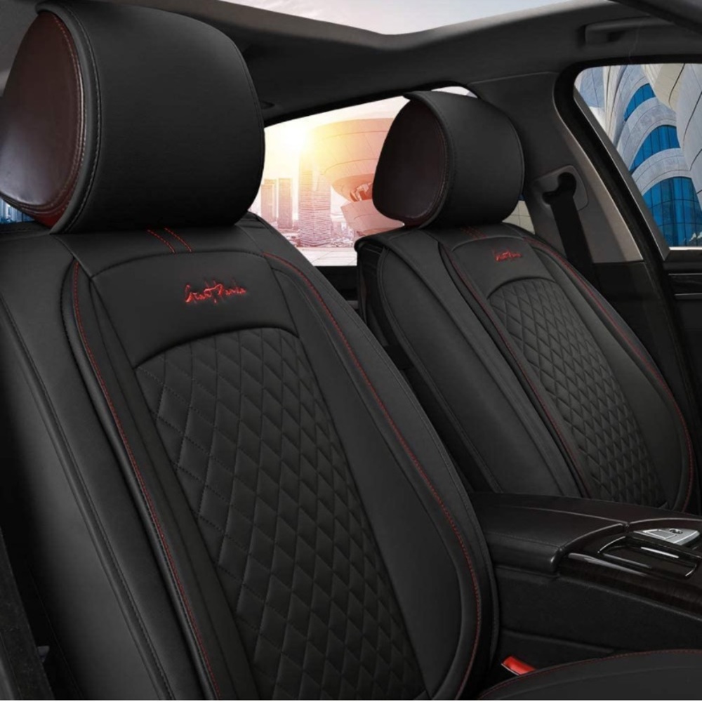 Two front seat leather seat covers. From Red Panda